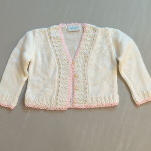 Vintage‎ Baby Cardigan Knit Floral size 3M